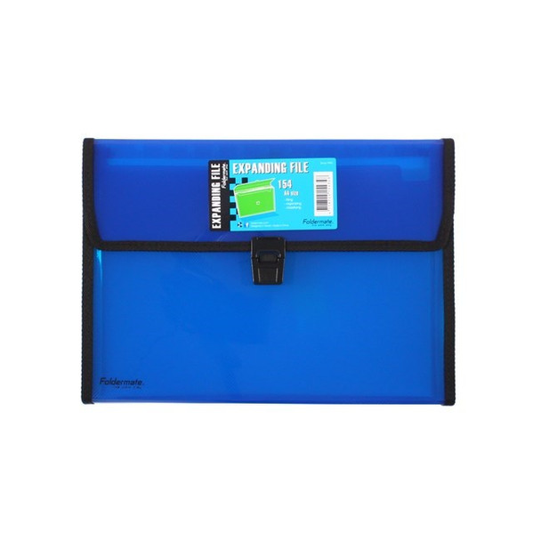 Foldermate Expanding File Pop Gear PP A4 Buckle Closure Blue