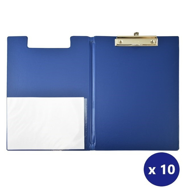 Bantex A4 Clipfolder Standard PVC Blue Box of 10