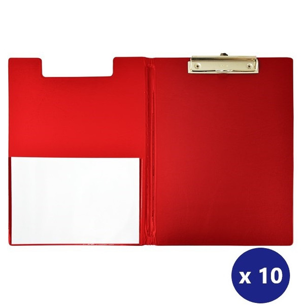 Bantex A4 Clipfolder Standard PVC Red Box of 10