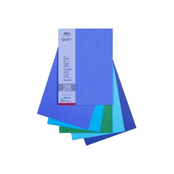 Quill Coloured Paper 80gsm A4 Cold Assorted Pack of 250