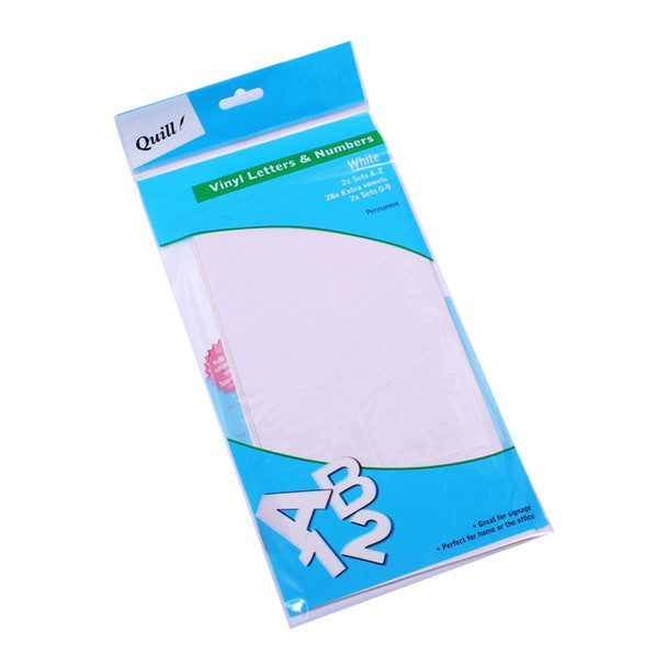 Quill 100852028 Poster Board Vinyl Stickers Pack 100 White | Its A Mega Thing