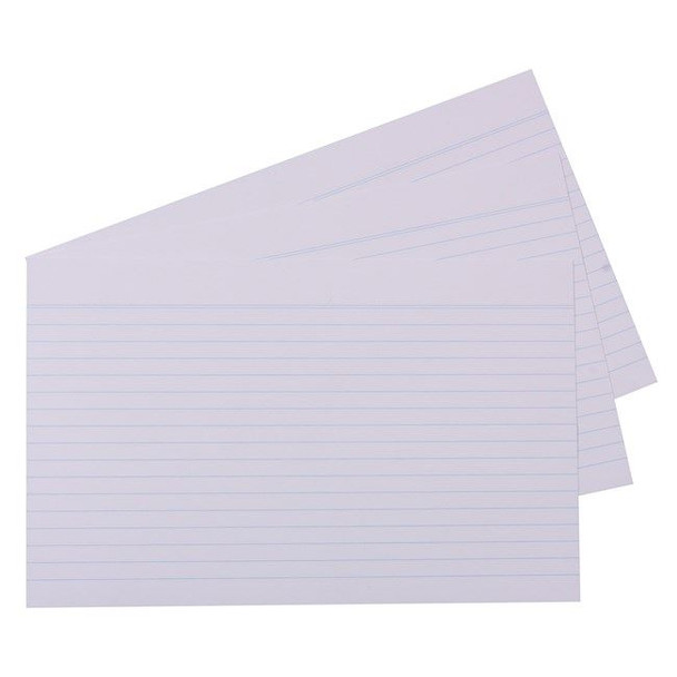 Quill System Cards Ruled 210gsm 127 x 76mm White Pack of 100