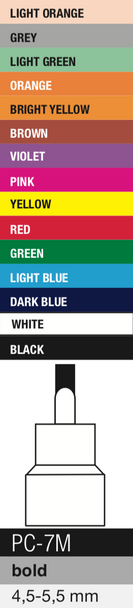 Posca PC-7M Paint Marker Pen Bold Bullet Bundle of 15 Individual Colours