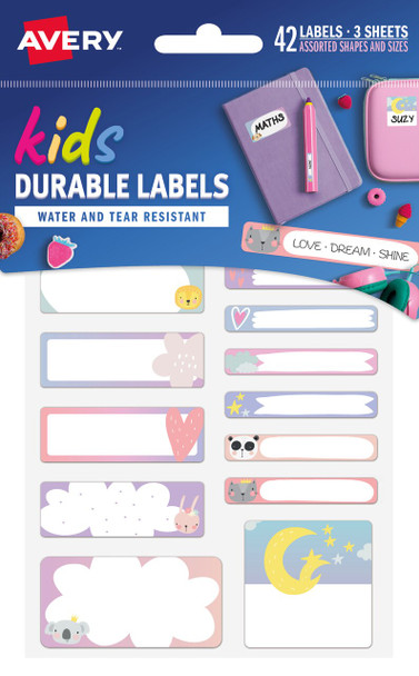 Avery #41419 Love Dream Shine Kids / School Label (42 Labels) Multipack - avery products, place card holders, avery stickers, avery labels australia | It's A Mega Thing