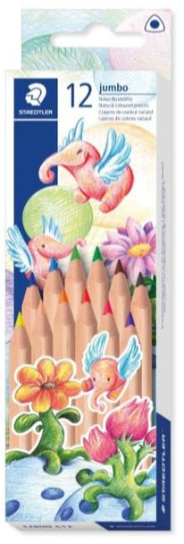 Staedtler 1280N Cd12 Jumbo Natural Coloured Pencil - Box Of 12 Assorted Colours | Its A Mega Thing