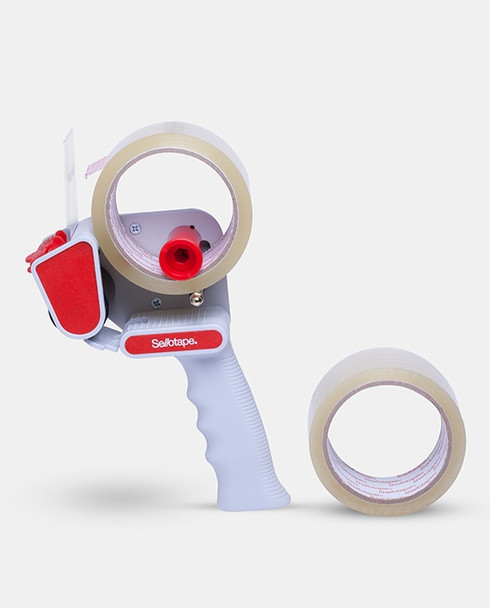 Sellotape Carton Sealer and Packaging Tape 2 Rolls 48mm x 50m Clear