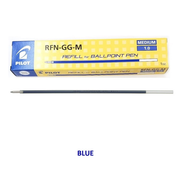 Pilot Refill for Ballpoint Stick Medium Blue Box of 12