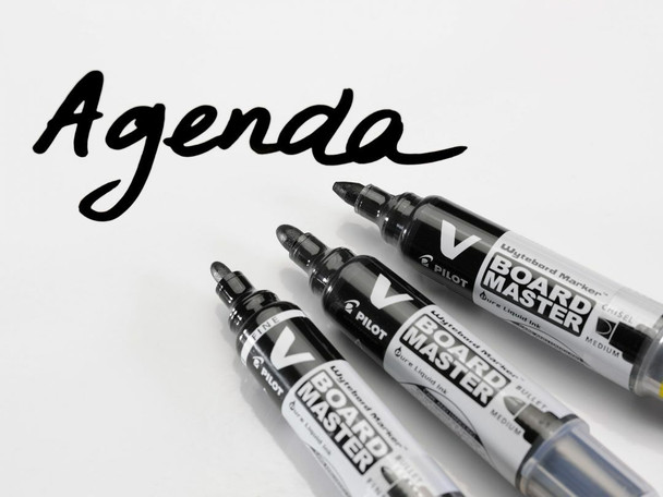 Pilot BegreeN V Board Master Bullet Whiteboard Marker Medium Black Box of 10