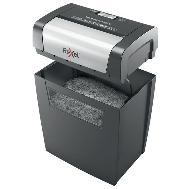 Rexel X308 Momentum Cross Cut Paper Shredder Black