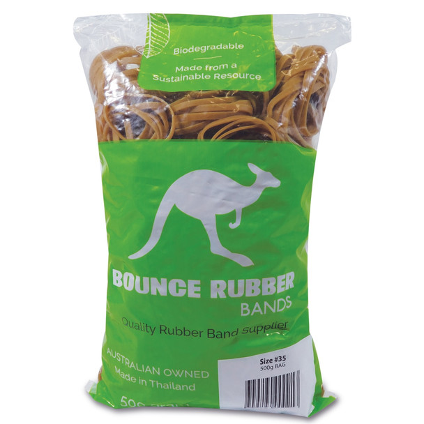 Bounce Rubber Bands Retband035N Size 35 (120Mm X 3.0Mm) 500Gm Bag Natural Tan | Its A Mega Thing