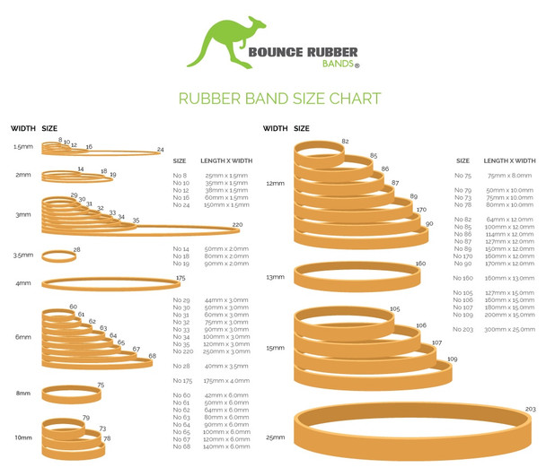 Bounce Rubber Bands Retband035N Size 35 (120Mm X 3.0Mm) 500Gm Bag Natural Tan | Its A Mega Thing