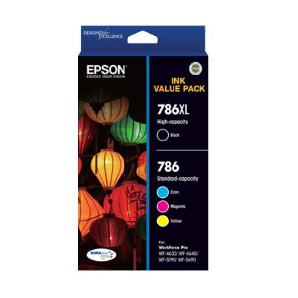 Epson C13T786692 786Xl High Yield Ink Cartridge Durabrite Ultra Value Pack Of 1 Black + 3 Colour Standard Capacity | Its A Mega Thing