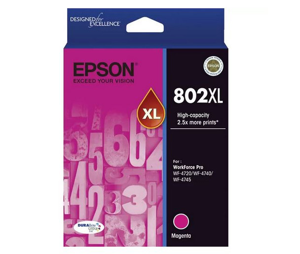 Epson C13T356392 802Xl High Yield Ink Cartridge Durabrite Ultra Magenta | Its A Mega Thing