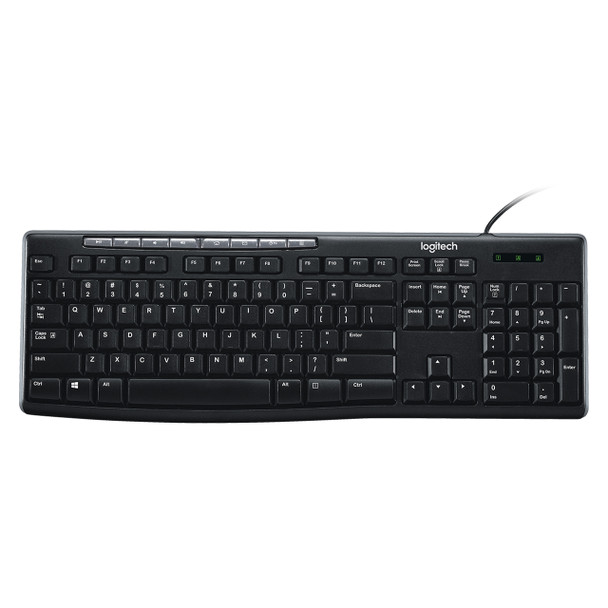 Logitech Wired Keyboard and Mouse Combo Black MK200 USB