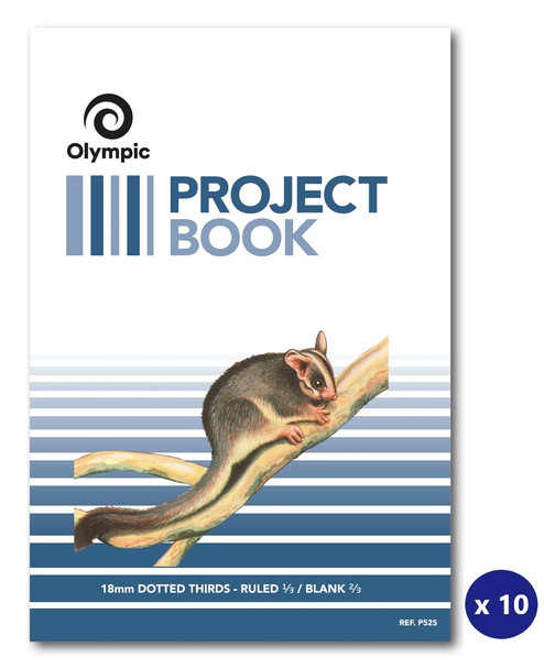 Olympic Project Book 24 Pages 18mm Dotted Thirds Stapled Pack of 10