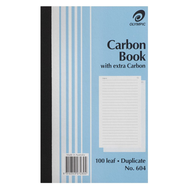 Olympic 604 Carbon Book Duplicate 200 x 125mm 100 Leaf