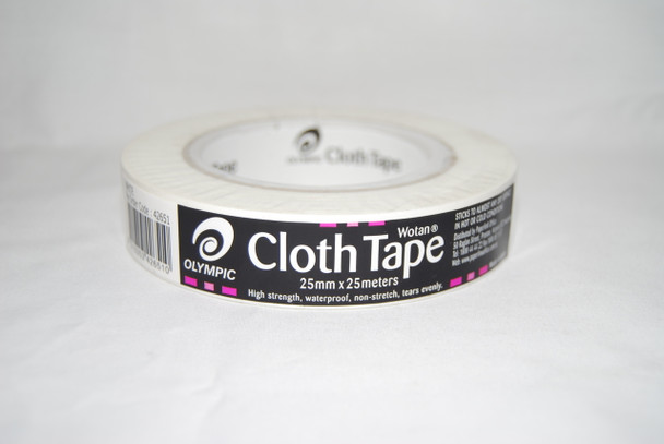 Olympic Wotan Cloth Tape 25mm x 25m Binding White