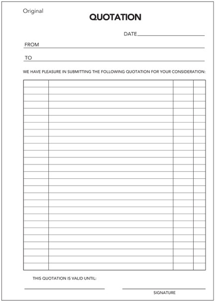 Olympic 750 Quotation Book Carbonless Duplicate 50 Leaf 297 x 210mm