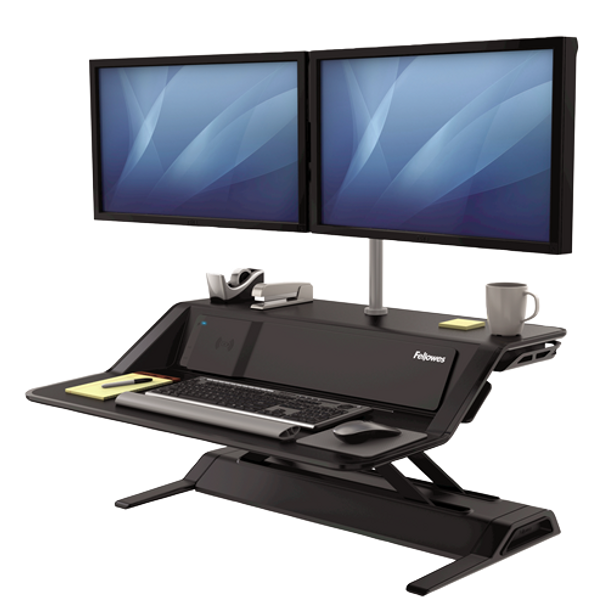 Fellowes Lotus DX Sit Stand Workstation Black