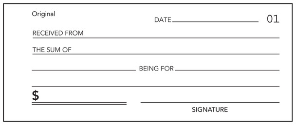 Olympic 613 Mini Cash Receipt Book Carbon Duplicate 100 Leaf 50 x 125mm