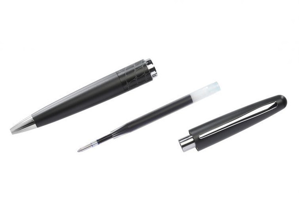 Pilot MR2 Premium Silver Python Barrel Ballpoint Pen Medium Black Ink