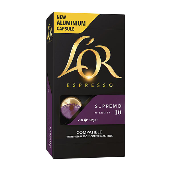 LOR Espresso Capsules Supremo Intensity 10 Box of 100