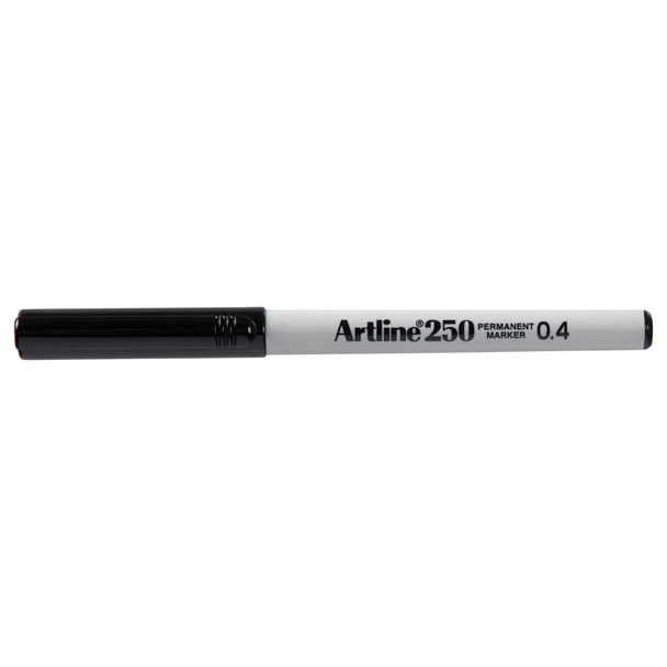 Artline Black 125052 250 Permanent Marker 0.4mm Pack 2 | Mega Office Supplies