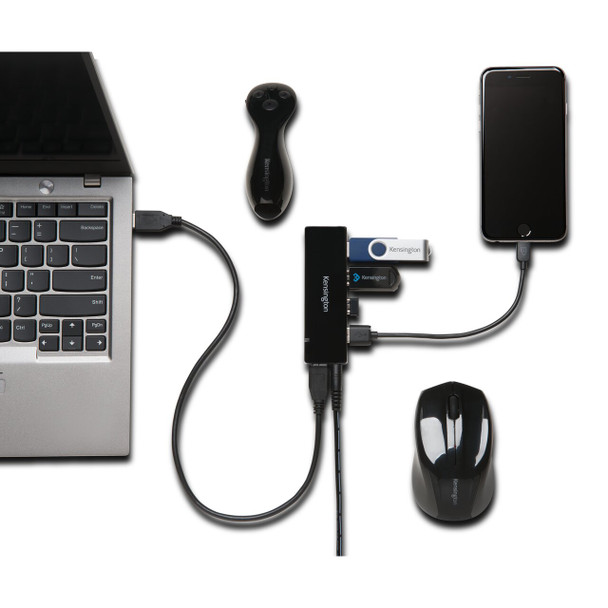 USB 3.0 4-Port Hub with Charging Kensington UH4000C