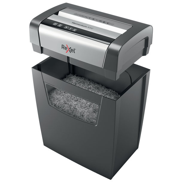 Rexel X312 Momentum Cross Cut Paper Shredder Black