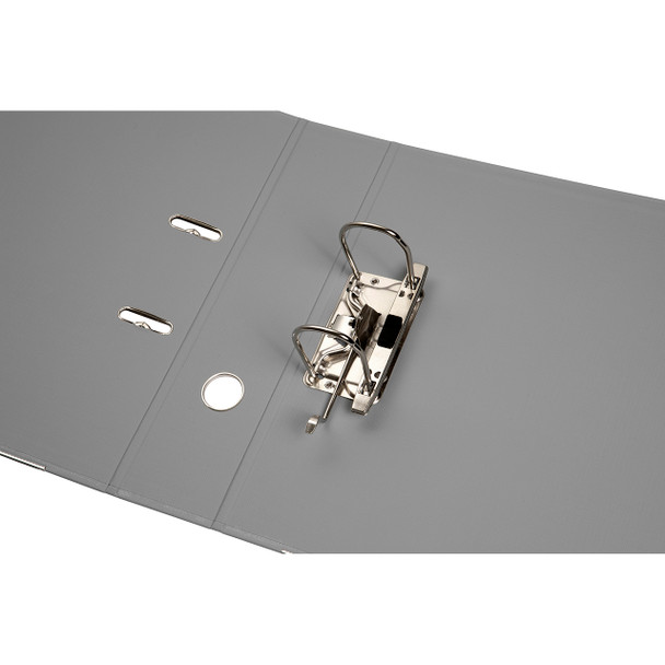 Marbig PE Linen Lever Arch File A4 Grey Pack of 10