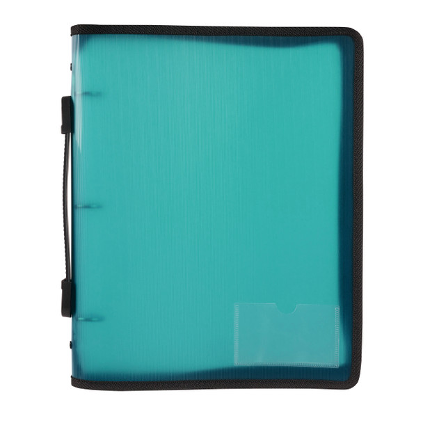 Marbig Zipper Binder with Handle 25mm 3O Ring Green Pack of 10