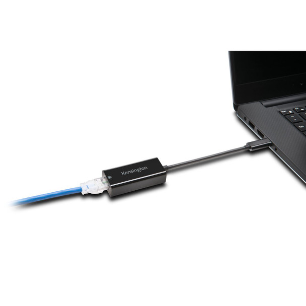 Kensington #K33475WW USB-C to Gigabit Ethernet Adapter - Black - kensington widescreen monitor, kensington footrest, kensington laptop bag | It's A Mega Thing
