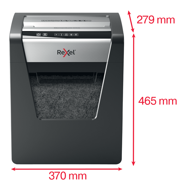 Rexel X415 Momentum Black Cross Cut Paper Shredder