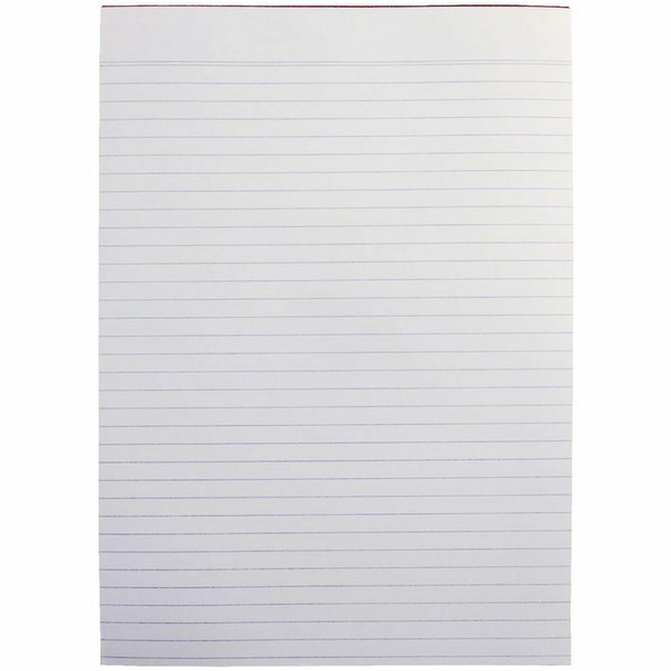 Olympic Office Pad A4 Bond 8mm Ruled 2 Sides 100 Leaf White Pack of 10