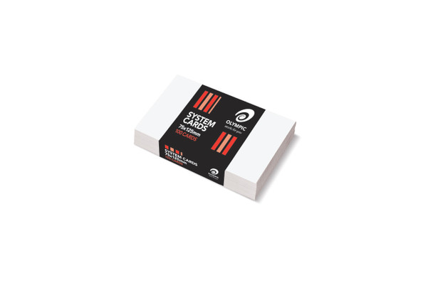 Olympic System Cards 75 x 125mm Plain White Pack of 100