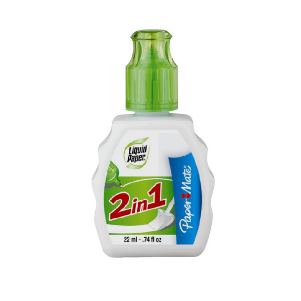 Papermate Correction Fluid Liquid Paper 2 in 1 22ml Pack of 6