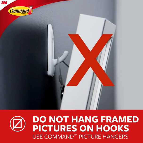 Command Double Hook Large Matte Black (1.8kg)