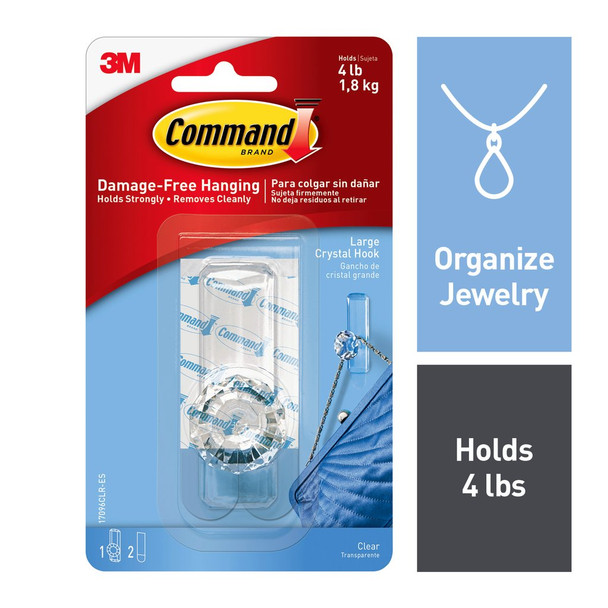 Command Crystal Hook Large Clear (1.8kg)