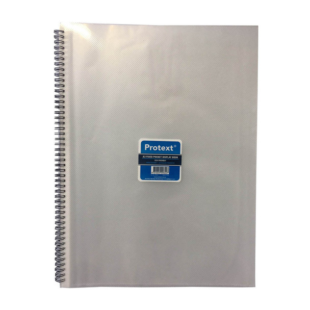 Protext Display Book A3 30 Fixed Pocket Wiro Bound Clear Pack of 6