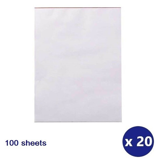 Writer Bank Office Pads Plain 100 Sheet 6x4 150x100mm Pack 20