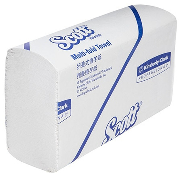 Scott Multifold Hand Towel White 250 Sheets Pack of 16
