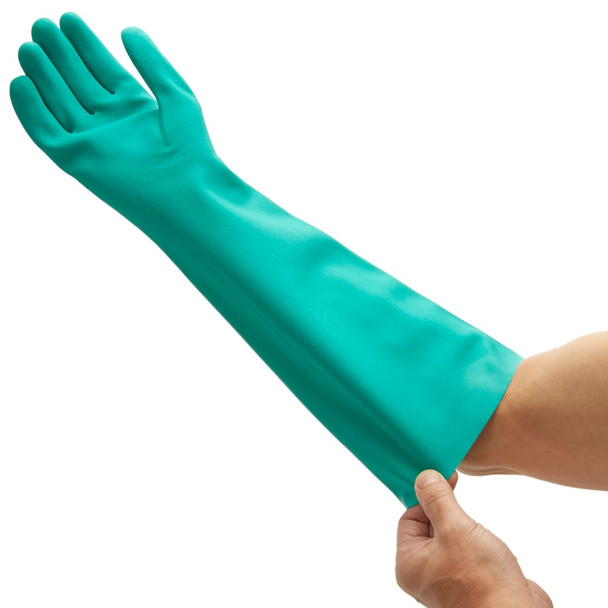 G80 Nitrile Chemical Resistant Gauntlets Size 9 Large Green Box of 12 Kimberly Clark KleenGuard