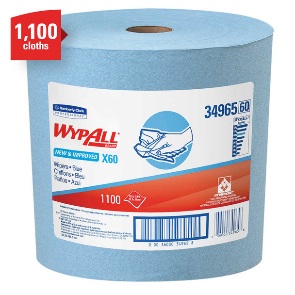 WypAll X60 Jumbo Perforated Wiper Roll Blue 1100 Sheets