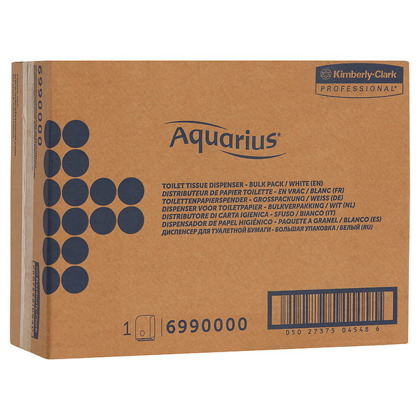 AQUARIUS 69900 SINGLE SHEET TOILET TISSUE TWIN DISPENSER WHITE