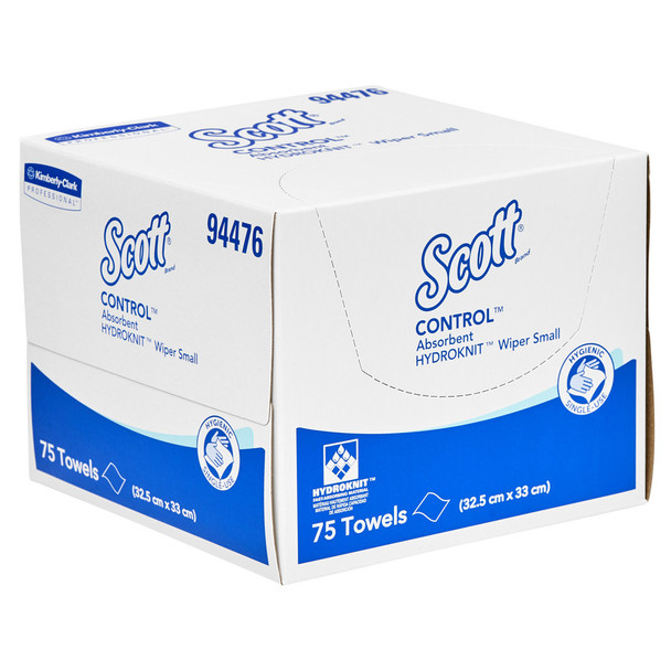 Scott Control Absorbent Hydroknit Small Wiper White 75 Sheets Box of 6