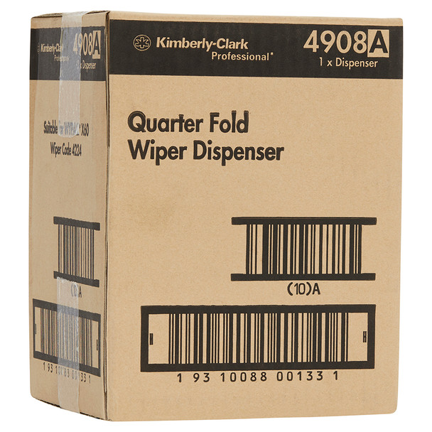 Quarter Fold Wiper Dispenser Clear Kimberly Clark
