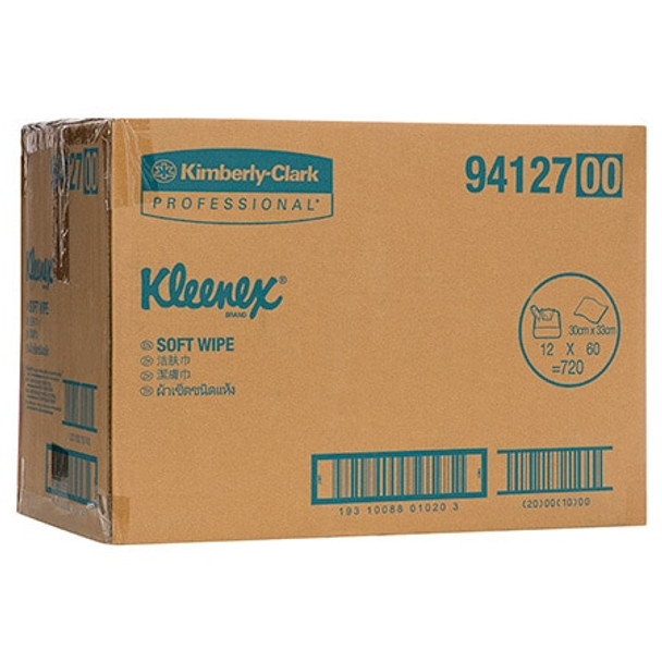 Kleenex 94127 Soft Patient Wipe White Case of 12 Packs x 60 Wipes