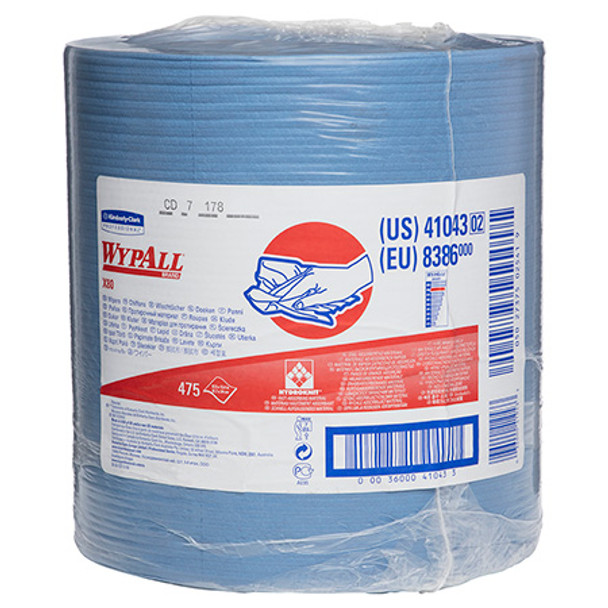 WypAll X80 Jumbo Roll Wipers Blue 1 Roll of 475 Wipers