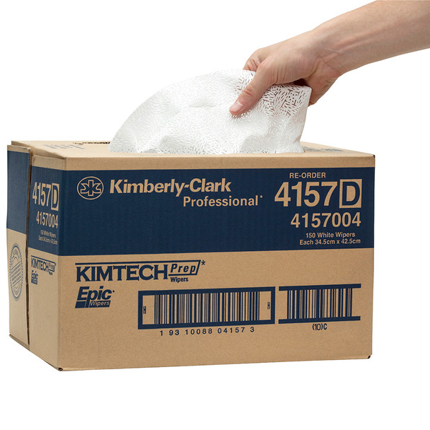 Kimtech 4157 Epic Brag Box Wipers White 150 Pack