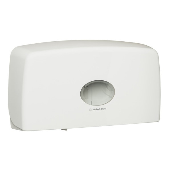 Kimberly Clark Aquarius Jumbo Roll Toilet Tissue Twin Dispenser White